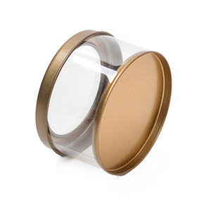 Fashion Boutique Gift <strong>Tin</strong> Suppliers 3"(diameter)*1.75"(height)inch / 7.5(diameter)*4.5(height)cm Round <strong>Tins</strong> with clear Top Lids - Product Image 2