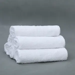 JR404 Taschentuch aus 100% Baumwolle weiches Babyhandtuch weiß