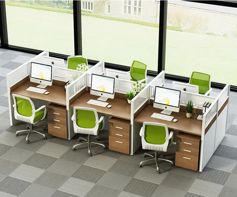 Yüksek kaliteli modüler ofis mobilyaları iş istasyonu plastik bölümü çağrı merkezi Modern 1-6 ofis masası ekran bölümü