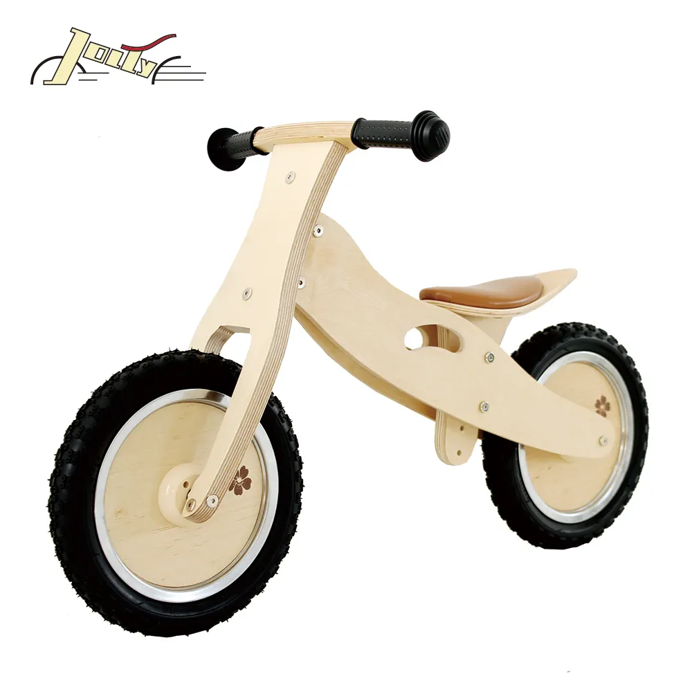 12 "doğal renk ahşap denge bisikleti olarak bisiklet oyuncak çocuklar için OEM kabul