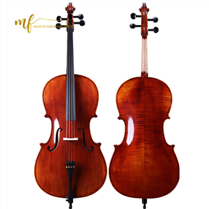 Hecho a mano marrón barnizado de alto grado sólido llama Arce <span class=keywords><strong>Cello</strong></span> - Product Image 1