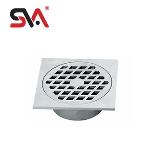 SVA-056 Venda Quente Dreno de piso linear quadrado de aço inoxidável de tamanho personalizado Design moderno com superfície polida para uso em banheiro