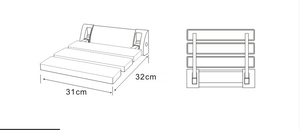 ไม้เนื้อแข็งคลาสสิกติดผนังพับที่นั่งอาบน้ำ - Product Image 5