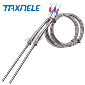 K typ Thermo Edelstahl sonde Thermoelement 100mm 200mm 2m Kabel Draht Länge, thermoelement 0 ~ 400C Temperatur Sensor