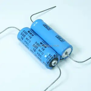 <span class=keywords><strong>Condensateur</strong></span> électromagnétique Axial <span class=keywords><strong>16uf</strong></span> 500V, pour amplificateur à Tube de guitare, bricolage, 12.5x37MM - Product Image 2