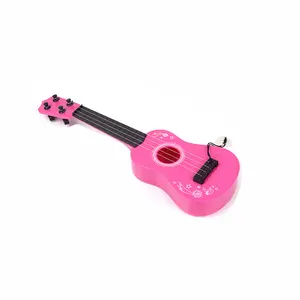 Оптовая продажа, популярная детская музыкальная пластиковая мини-гитара