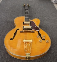 Weifang Rebon 6 String Thin Hollow Body Electric Guitar with Flamed tiger Maple Neck