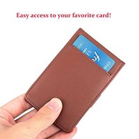 Dompet klip uang ramping pemblokir RFID, dompet pria saku depan, dompet klip uang ramping pemblokir RFID untuk pria, saku depan