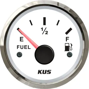 KUS 2 "Jauge de Niveau de Carburant Compteur Indicateur 0-190ohm Avec Rétro-Éclairage 12 V/24 V