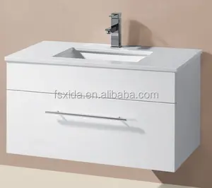 Australia Country Style PVC Bathroom Vanity Cabinet And Bathroom Accessories With Ceramic Sink Without Bathroom Faucet
