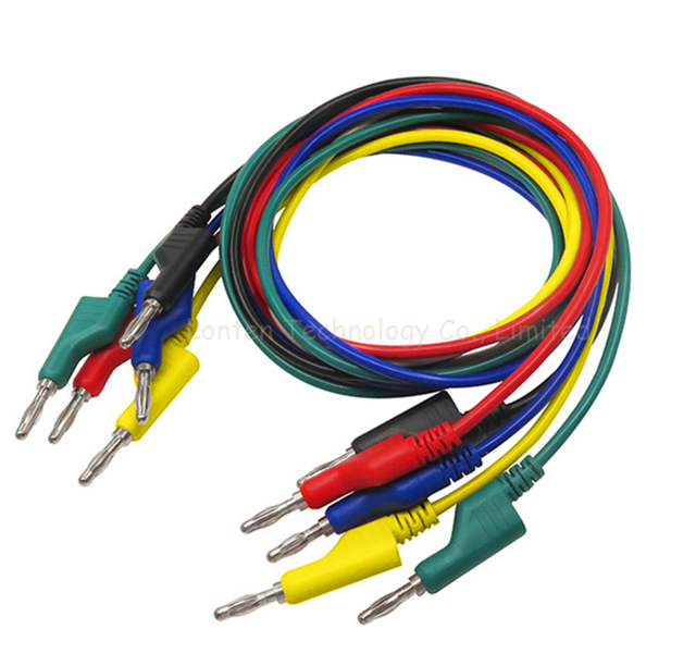 Factory 1M 4mm Banana to Banana Plug Test Cable Lead Red Black Blue Green Yellow for Multimeter Tools