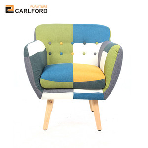 Ziye — chaise de salon décorative, <span class=keywords><strong>fauteuil</strong></span> avec design <span class=keywords><strong>patchwork</strong></span>, recouvert de tissu Offre Spéciale, pour salon, hôtel - Product Image 2