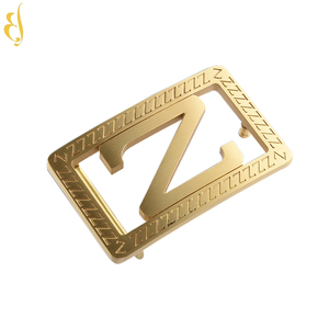 Fibbia ad ardiglione dell'alfabeto con lettera Z incisa in oro di vendita calda per cintura da uomo - Product Image 2