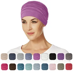 定制女性氨纶豆豆帽化学帽普通空白癌症圆顶帽头饰白色豆豆彩色女孩针织帽