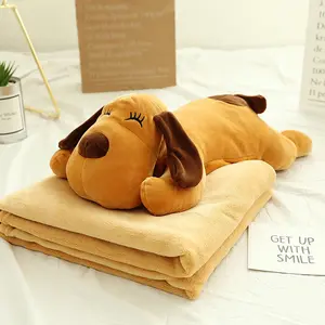 2 Trong 1 Thiết Kế Mới Travle Chăn Đáng Yêu Động Vật Có Hình Dạng Mềm Plush Có Thể Gập Lại Gối Chăn