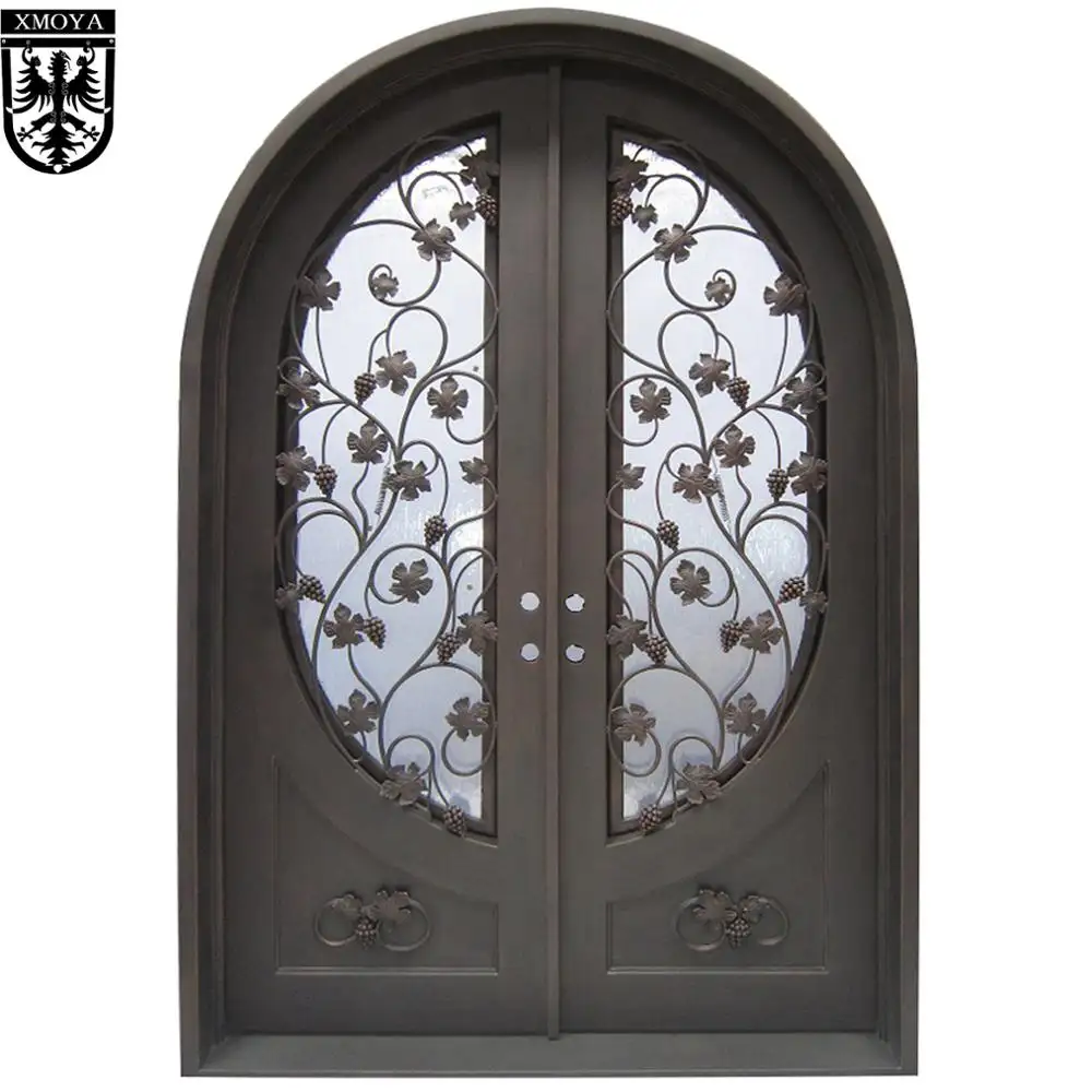 Antique chinese doors arched security double front doors