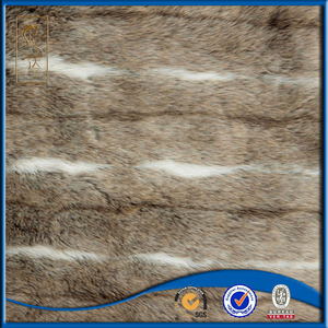 Venta caliente rayas diseño doble Faux Cordero reina tamaño real visón real - Product Image 2
