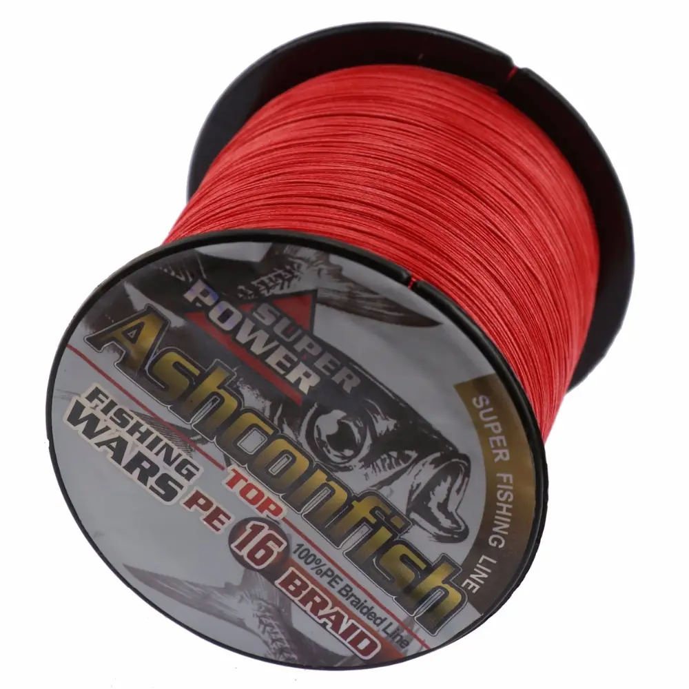 Linha de pesca trançada super resistente, linha com 16 fios 1000 metros20 LB-500LB pe