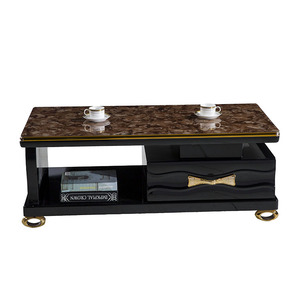 Wholesale Custom Turkey Stylish Lowes Simple <strong>Small</strong> Design Pole Glass Stand <strong>Bracket</strong> for <strong>Tv</strong> Stand Coffee Table 2 in 1 - Product Image 4