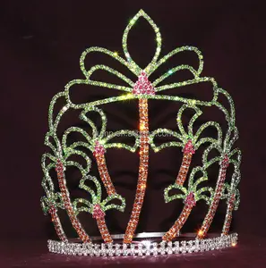 Estate palme da cocco tiara personalizzato corona di strass