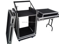 Rails de rack pour flight case EZON 3U |   Boîtier d'amplificateur professionnel ATA 300, étanche, antichoc, noir, pour équipement audio IT, transport sur route
