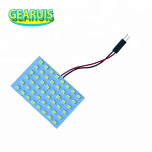 돔 패널 라이트 48 SMD 1210 LED 48SMD 3528 자동차 인테리어 조명 전구 T10 꽃 BA9S 어댑터 화이트 DC 12V