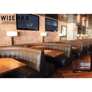 WISEMAX家具皮革餐厅沙发摊位餐厅座位餐厅摊位便宜批发
