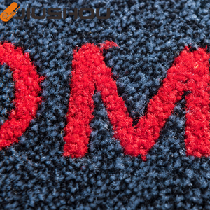 Industrial hotel hecho a mano de microfibra de exposición de interfaz del piso de la alfombra con el patrón de la hoja logo - Product Image 6