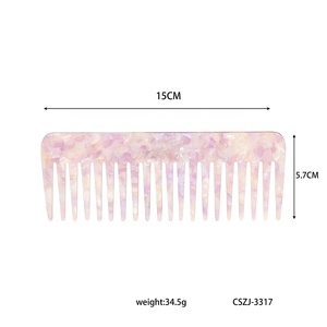 CANYUAN Bán Hot Hàn Quốc Kích Thước Lớn Cellulose Acetate Tóc Lược Chất Lượng Cao Lược Cho Phụ Nữ Biểu Tượng Tùy Chỉnh Lược - Product Image 2