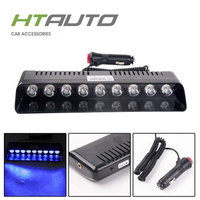 HTAUTO 9LED vehículos de emergencia Visor de advertencia de luz estroboscópica de seguridad LED Dash cubierta de luz estroboscópica