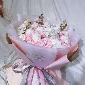 INS di vendita caldo artificiale sapone del fiore di rosa bouquet confezione regalo per la fidanzata