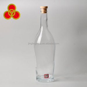 Personnalisé en relief verre bouteille pour <span class=keywords><strong>gin</strong></span> bouteille 500 ml avec <span class=keywords><strong>du</strong></span> liège - Product Image 2