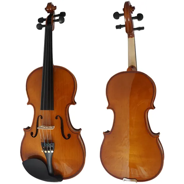 Wholesale factory price string violinOEM brown color solid spruce violin for beginner including cuerdas para violin for sale