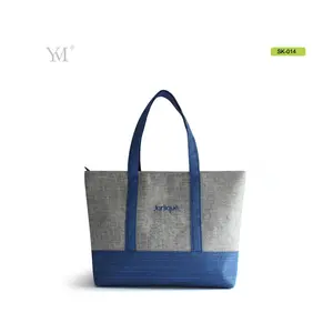 2017 블루 프로모션 메이크업 주최자 사용자 정의 도매 접이식 폴리 에스터 화장품 가방