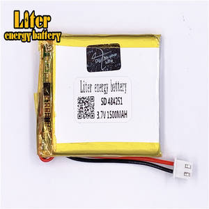 Plug <span class=keywords><strong>2</strong></span>,5-<span class=keywords><strong>2</strong></span> p <span class=keywords><strong>3</strong></span>,7 V 484251 1500 mAh rechargeable LiPo battery solar Li ion polymer lithium battery with PCM - Product Image 2