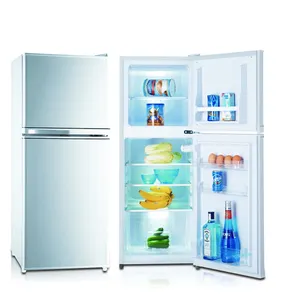 Dc 12 볼트 24 볼트 더블 도어 냉장고 태양 전원 냉장고 홈