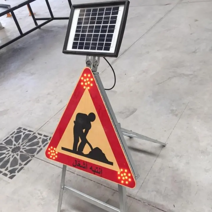 Solar powered led blinkt outdoor verkehrs straße warnzeichen bord