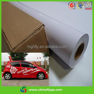 Shanghai fly (eco) solvente brillante blanco tela adhesiva de pvc de vinilo, coche/autobús de envolver - Product Image 2