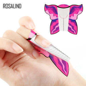 Rosalind gros <span class=keywords><strong>Nail</strong></span> Art outils 100 pcs/lot longue acrylique Extension papier plateau ongles Extension forme pour ongles étendre - Product Image 2