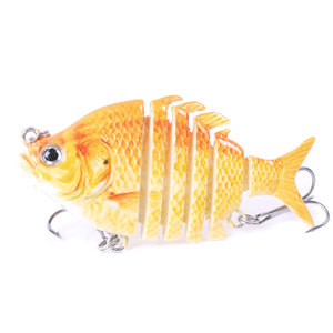 Señuelo de pececillos de ojos 3D de alta calidad, Isca Artificial, múltiples segmentos, hundimiento lento, 6 ondas, Swimbait, plástico duro articulado <span class=keywords><strong>Bai</strong></span> - Product Image 5