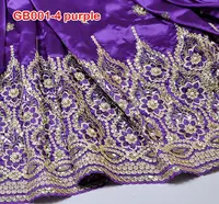 Violet Africain dames broderie george, 2015 nouveau george wrapper tissu pour GB001-4
