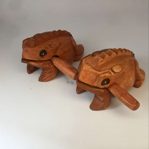Groothandel Handgemaakte Croaking Kikker Muziekinstrument Speelgoed Houten Lucky Kikker - Product Image 2