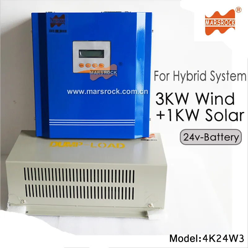 4KW 24V 고급 바람/태양 하이브리드 충전 컨트롤러 덤프 부하 바람 3kw 태양 1kw 하이브리드 홈 세대 시스템