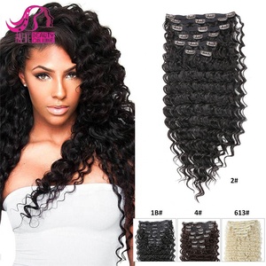 <strong>Deep</strong> <strong>Wave</strong> <strong>Deep</strong> Curly Heat Resistant Synthetic Hair Pieces 20 Clips Hair <strong>Extension</strong> - Product Image 1