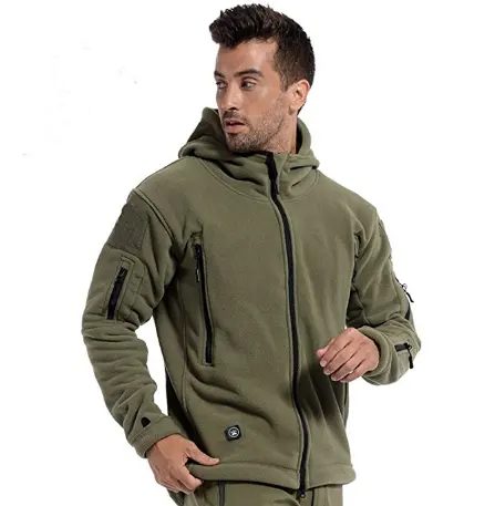 Chaqueta táctica de concha blanda para exteriores, chaqueta cálida a prueba de viento, de oliva