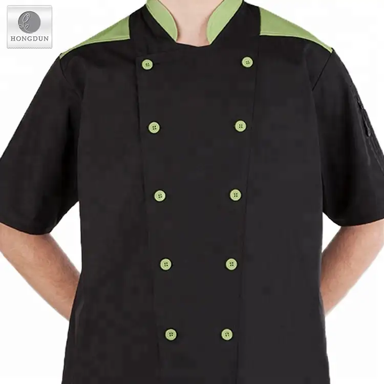 Chef Uniform Kitchen Jacket Short Sleeve Hotel Clothes Food Services Work Wear