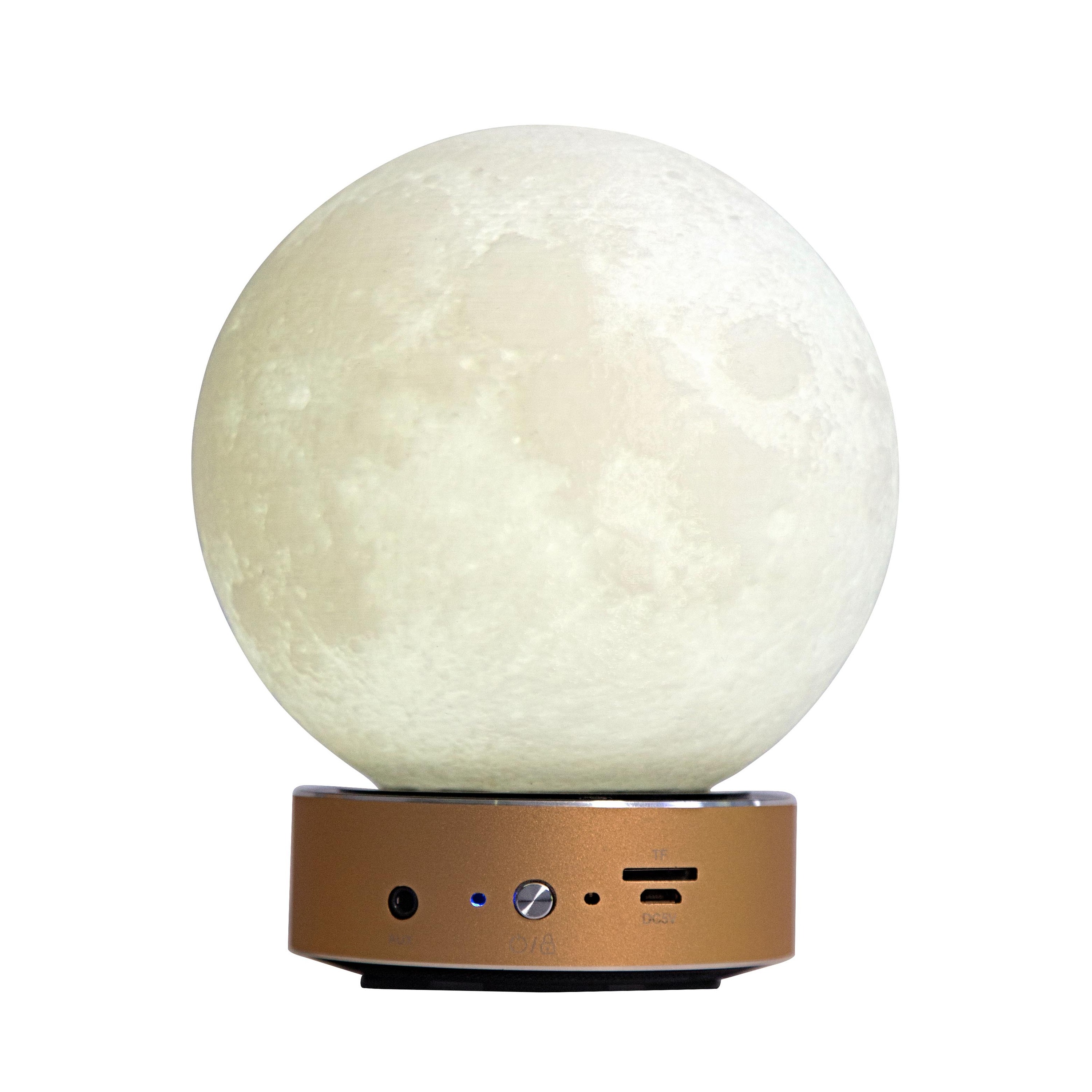 Interruptor táctil 3D impreso lámpara de luna con Altavoz bluetooth para la decoración de Navidad