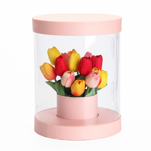 New Style High Quality Round Flower Packing Gift Boxes With PVC