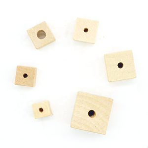 Hochwertige natürliche unvollendete 12 - 30 Mm Bulk Holz würfel blöcke Flache quadratische Holz perlen - Product Image 2