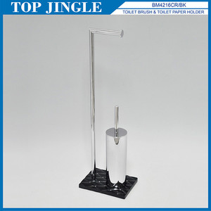 Soporte de portarrollos de papel y cepillo de baño de diseño contemporáneo ecológico de metal en forma de 7 PARA USO HOTELERO - Product Image 2